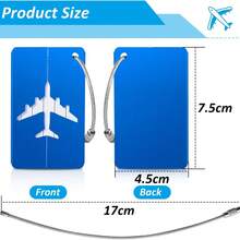 6/8pcs Aluminum Alloy Luggage Tags Set High Quality Design With Secure Steel Loop Sturdy & Stylish Perfect For Easy Identification Needs - Random Color - View 4