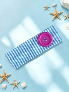1pc New Dopamine Colored Striped Hairband - And Fashionable Headscarf Accessory For Women - Multicolor - View 17