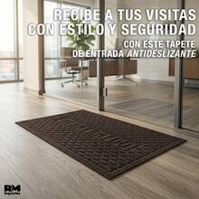 Tapete Bienvenido De Entrada Antideslizante Para Puerta, Alfombra Bienvenido Antideslizante - Marrón - Ver 6