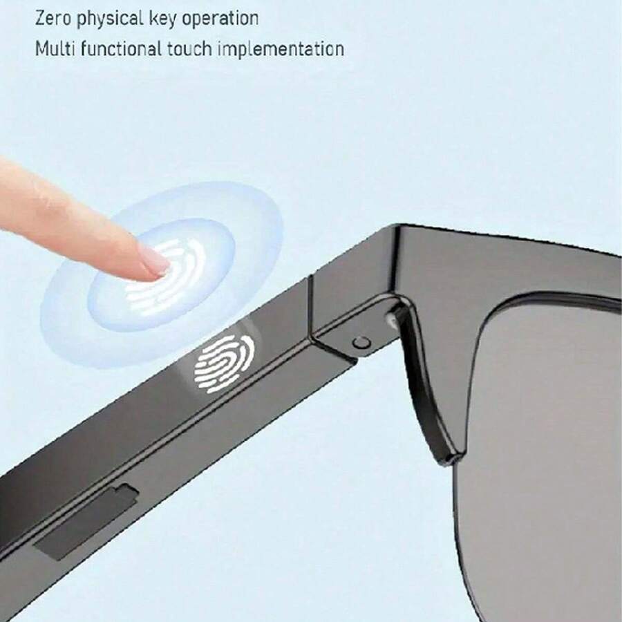 Lightweight Smart ABS Bluetooth 5.0 Glasses With Touch Control, HIFI Sound For Calls And Music, UV-Protective Lenses, Rechargeable With Long Battery Life, A High-Tech Essential For Daily Outdoor Trips. - View 1