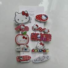 Sanrio 10件組可愛髮夾套組，女孩用多功能髮飾，親膚粉色髮飾套組，情人節理想禮物，日系卡通髮飾與側夾，美感設計 - 髮夾 - 查看 11