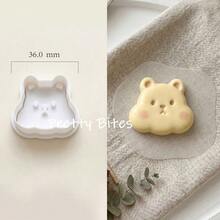 Cetakan Kue Bentuk Hewan 3D Kartun Hamster Anjing Beruang Kucing Kelinci Cetakan Biskuit Tekan Stempel Kue Peralatan Dapur Memanggang Kue Pastry - Putih - View 7