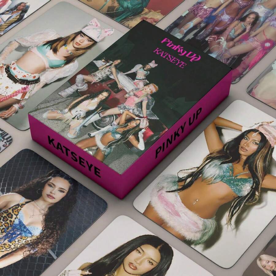 55pcs KATSEYE PINKY UP Self-Printed Photocards Cat Eye LARA DANIELA Merchandise Handmade Photocards - Multicolor - View 1