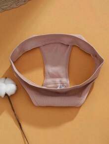 Set Of 3, 5, Or 6 Women's Ribbed Thong Panties, Seamless, Doesn't Show Under Clothes, Comfortable, Assorted Colors - 彩色 - 查看 9