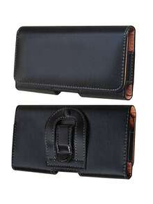 Universal Phone Waist Bag Protective Case, Belt Waist Pouch For Elderly Phone And Smartphone, Leather Waist Bag For Middle-Aged And Elderly - Black - View 1