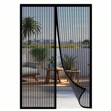 Magnetic Screen Door - Self-Sealing, Heavy Duty Striped Mesh Curtain, Suitable For Various Room And Door Types, Reliable Use, Perfect Gift, All-Season Insect Protection, Ultra-Fine Mesh Screen Door For Front/Back Door, Patio, Balcony - One - View 10