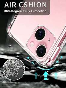 Screen Protector Silicone TPU Shockproof Transparent Silicone Phone Case, Compatible With Samsung Galaxy And Other Models, TPU Protective Back Cover Compatible With IPhone, Waterproof, Anti-Drop, Anti-Scratch, Professional Office Style - Clear - View 2