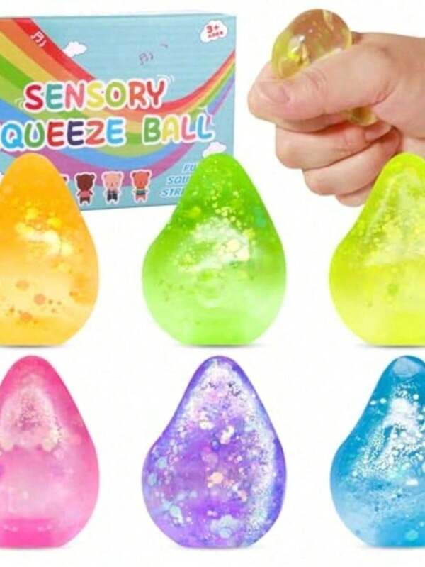 1pcs Dream Glitter Stress Balls, Malt Sugar Texture Squeeze Gadget, Shiny Design For Festival Gifting Party Favors, Portable Lightweight High Elastic Durable Material, Ideal Gift For Holiday Celebration