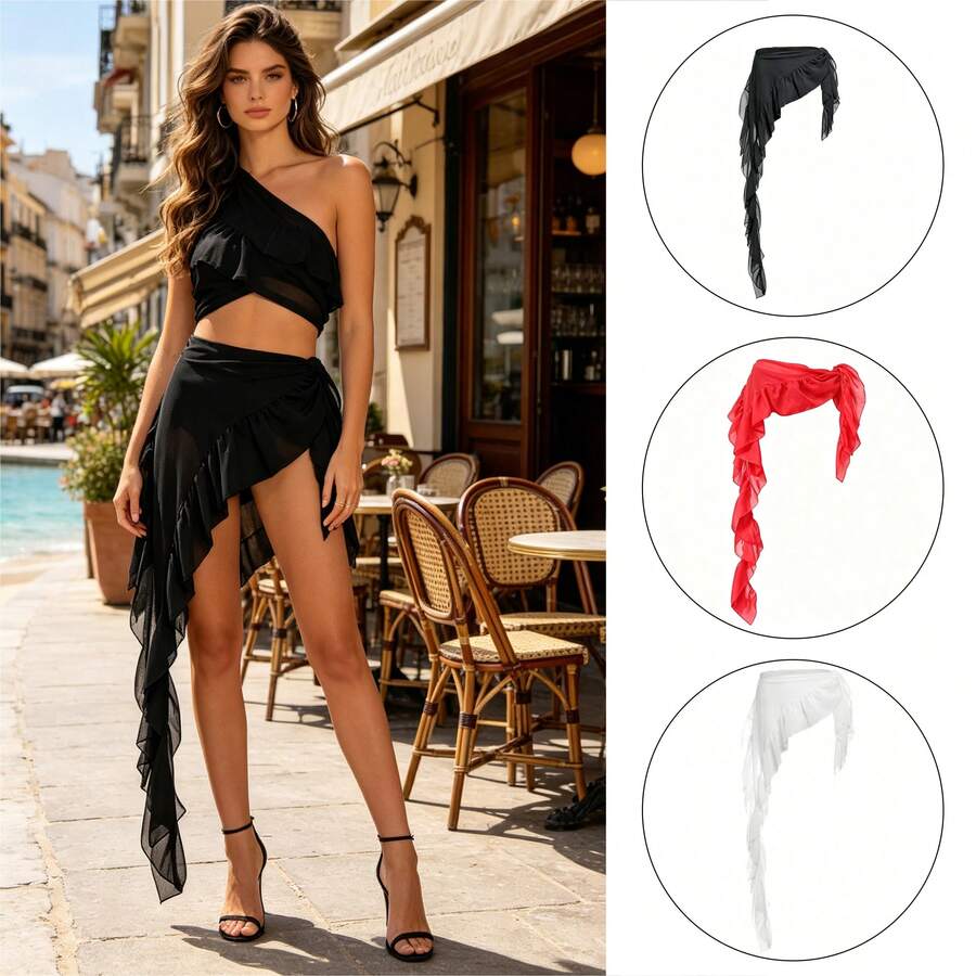 1pc Women's Belly Dance Waist Chain Waistband Skirt Accessory, Decorated With Gold Coins And Beads, Suitable For Festivals, Parties, Nightclubs, Beach, Exotic Costume Dress Up, Bohemian Vintage Style, Decorated With Embroidery And Sequins - Multicolor - View 1