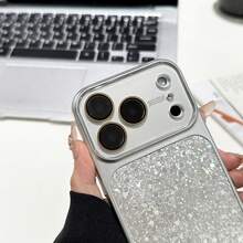 [Popular Item]Polka Dot Camera Frame Rhinestone Glitter Smartphone Case, Luxurious And Sparkling, IPhone17 Case, Korean Style, Cute, Compatible With IPhone 17 Pro Max/17 Pro/17/16 Pro Max/16 Pro/16 Plus/16/15/15 Pro/15 Pro Max/14/14 Pro/14 Pro Max, Minimalist, Women's, High Quality, Luxurious, Thin And Lightweight, Phone Cover, Shockproof, Drop Protection, Scratch Resistant, Orange / Yellow / Pink / White / Purple / Silver, Gift. - Pink - View 4