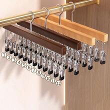 1pc Rotating Wooden & Metal Storage Rack - Multi-Functional Wardrobe Organizer For Belts, Bras, Tank Tops, Ties And Scarves, Space-Saving Design, Suitable For Fashion Wardrobe Organization (Travel Essential, Towel Clip, Beach Towel Clip, Multi-Functional Travel Storage & Drying Rack) - Multicolor - View 11