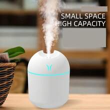 250ml Mini USB Air Humidifier, Essential Oil Diffuser For Home And Car, Silent Ultrasonic Diffuser With Colorful LED Lamp. - Style 1 - View 3