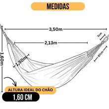 Rede De Dormir Descanso Camping Nylon Camuflada Pesca Exercito Acampamento - Verde Militar - Visão 9