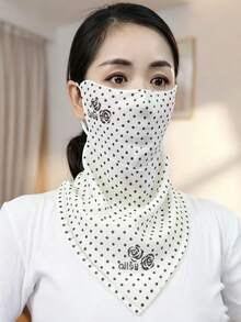 1件女款透氣防曬三角巾,薄款掛耳式頸巾,夏季度假禮物首選 - A - 查看 8