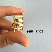 1pc Minimalist Chic Hollow Metal Heart Shaped Hair Claw Clip,Geometric Retro Elegant Design,Y2K Sweet Girl Style Hair Accessory - Gold - View 8