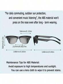 Lightweight Smart ABS Bluetooth 5.0 Glasses With Touch Control, HIFI Sound For Calls And Music, UV-Protective Lenses, Rechargeable With Long Battery Life, A High-Tech Essential For Daily Outdoor Trips. - View 3