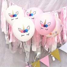 20pcs 12-Inch Rainbow Horn & Expressive Pink Unicorn Latex Balloons - Pink & White Birthday Wedding Baby Party Decoration Magic Celebration Essential, Fun Design Event Planning Set (Ribbons Not Included) - View 2