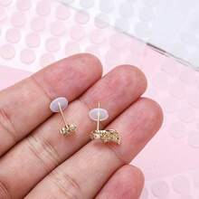 7MM Transaprent Silicone Flying Saucer Earring Backs Soft Disc Nose Lip Labret Belly Ring Anti-Sinking Pads, Lightweight Piercing Nuts For Studs - Clear - View 6