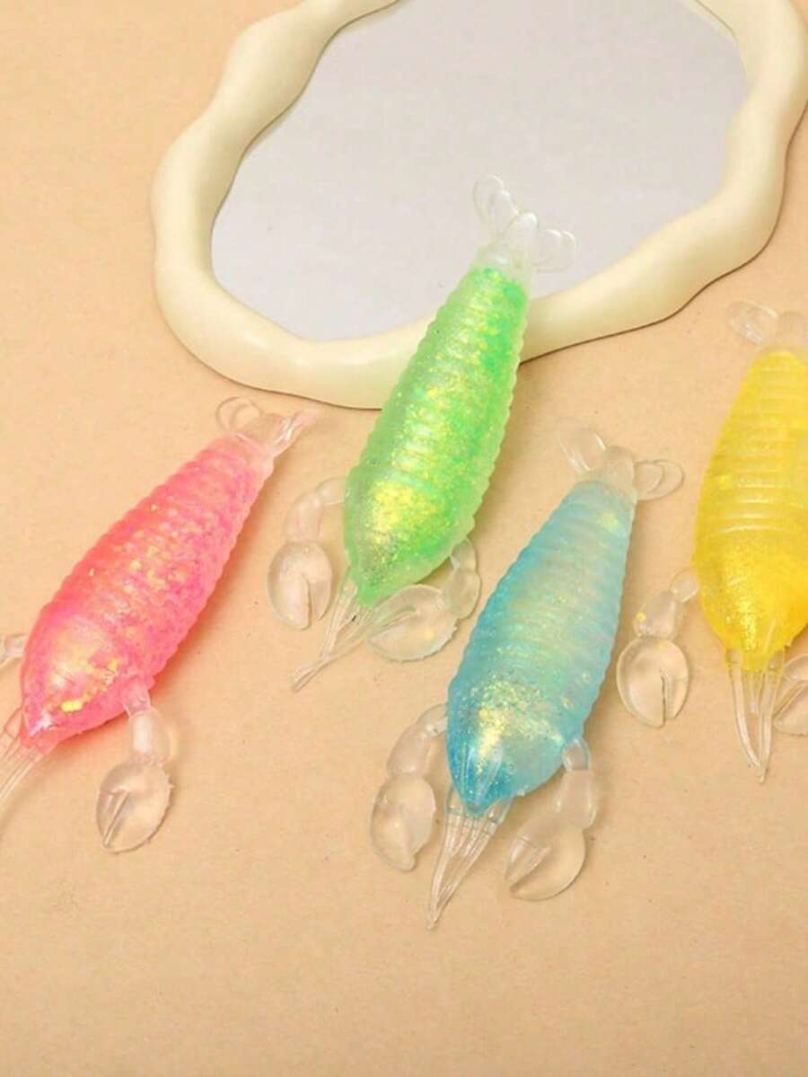 1pcs Malt Candy Lobster Shaped Squishy Toy, Slow Rebound Soft Handheld Squeeze Gadget, Desktop Decoration Design For Home Office, Comfortable Tactile Experience, High Elastic Durable Material, Ideal For Festival Gifting - Multicolor - View 1