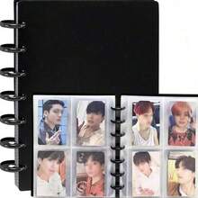 Photo Albums Photo Card Binder 3 Inch Photo Card Holder Book Cover With 80 Card Slots A5 Idol Business Card Set 2*3 Album Black White Pink - Multicolor - View 6
