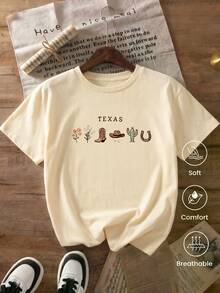 Women T-Shirts - Apricot - View 1