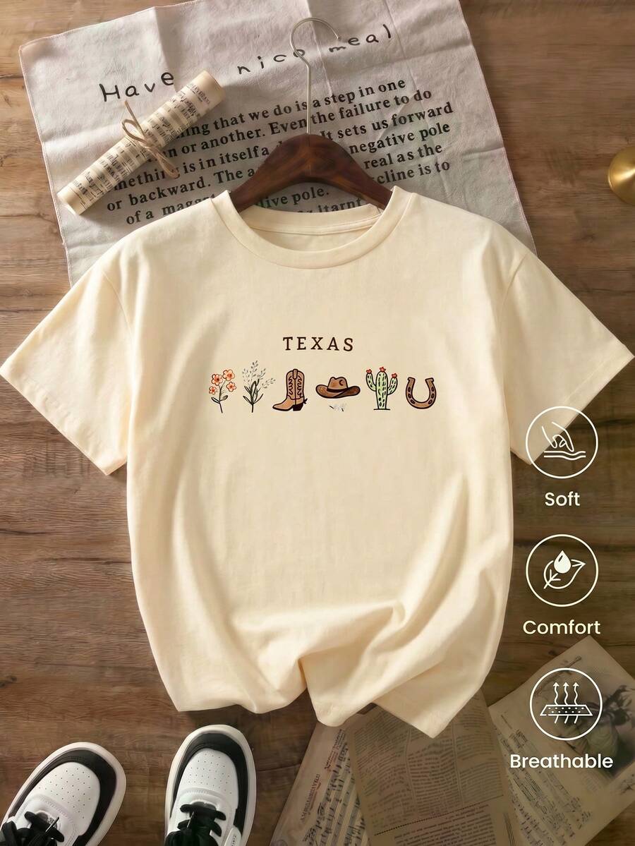 Women T-Shirts - Apricot - View 1