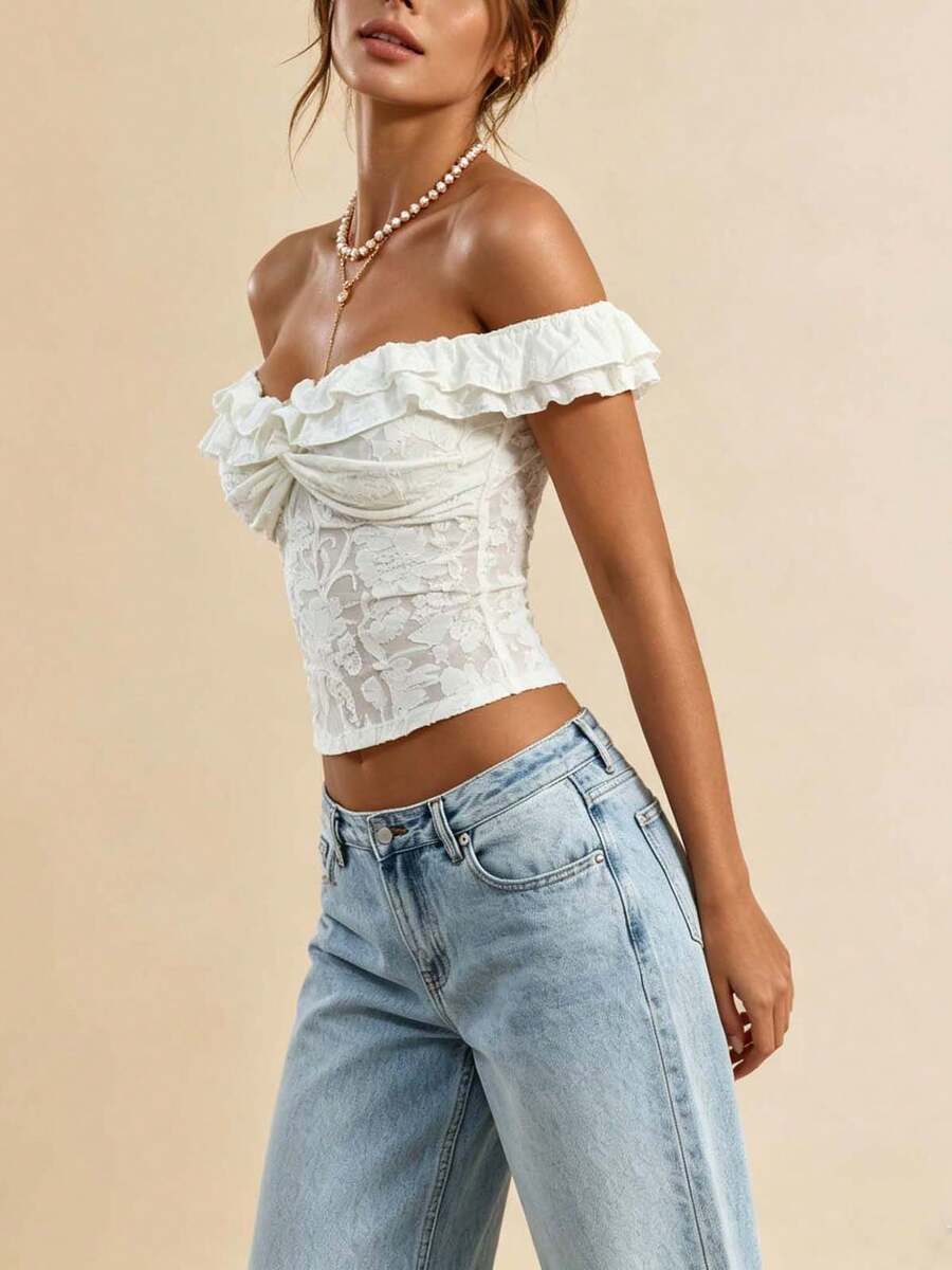 Women Tops - 白色 - 查看 1