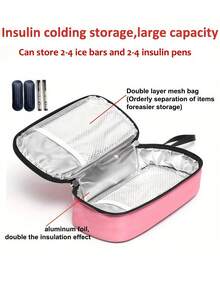 Ultra-Portable Mini Insulin Cooler Bag Waterproof Outdoor Insulation Pack Compact Thermal Bag Lunch Bag For Men Women Storage Bag With Zipper For Travel Work Picnic Camping School Diabetic Supplies Travel Essentials - Multicolor - View 8