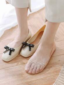 1/5/6/10/15/20/30 Pairs Thin Lace Invisible Non-Slip Liner Socks For High Heels, Suitable For Spring & Summer, Random Delivery - Multicolor - View 6