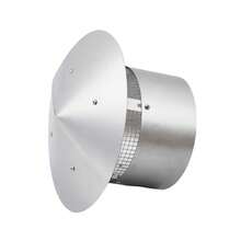 Heavy Duty Roof Vent Cap With Damper 6 Inch Removable Galvanized Steel Chimney Cover, Mesh Screen, Rust-Resistant, All-Weather Protection, Easy Installation, Ideal For Home Ventilation, Fireplace - Silver 7-8inch - View 2