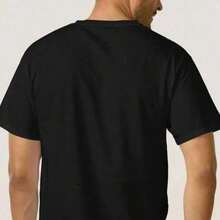 Camiseta masculina com estampa do sistema solar - gola redonda manga curta camiseta casual | 100% algodão leve malha elástica | Padrão geométrico desgaste de verão - Preto - Visão 6