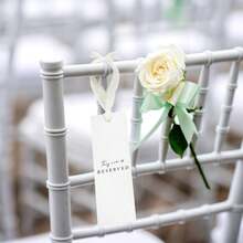 12pcs Wedding Reserved Seat Identification Paper Cards With Ribbons, Suitable For Wedding Ceremony Party Seating Arrangement Decor - View 10