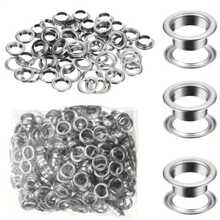 100 sets d'œillets métalliques 10/12mm(0.394/0.472in), boutons d'œillets rivetés ronds durables, convenant pour les vêtements, les ceintures, les rideaux, les tissus, la fabrication de bijoux, les accessoires d'artisanat DIY - Multicolore - Voir 8