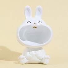 1PC Big Mouth Rabbit Storage Figurine Resin Home Decor Jewelry Organizer Small Accessory Holder Key Household Items Storage Container Cute Animal Desk Organizer Decorative Tabletop Display Piece Perfect Gift For Home Office Bedroom Living Room - One Size - View 11