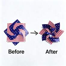 4pcs Patriotic Decoration Set - American Flag Sports Parade Headband And Wristband Combination, Suitable For Independence Day Parade,Party - Multicolor - View 7