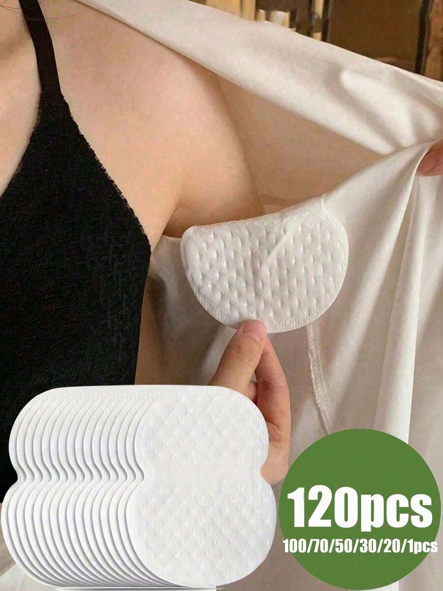120/100/70/50/30/20/1片裝一次性隱形止汗貼，長效有效隱形貼片，夏季衣物適用，透氣輕盈吸汗，舒適無味，易於使用，男女皆宜，適合炎夏、海灘、旅行