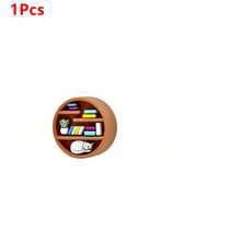 1/3/5pcs Round Bookshelf Shape 3D Silicone Focal Beads, Suitable For Pens, Bracelets, Necklaces, Pendants, Jewelry And Handmade Crafts, Silicone Loose Beads And Beads Set - Bead - View 9