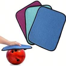 1pc Multicolor Microfiber Bowling Towel, 8inx10in, Premium Bowling Mat With Easy Grip Point For Cleaning Dirt & Oil Accessories, Improving Grip & Precision, Making Bowling Ball More Silky To Use And Gift-Giving Gifts - A - View 1