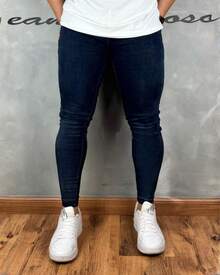 Premium Basic Skinny Jeans 016 2% Elastane - Dark Wash - View 7