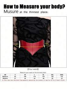 1件女款多功能個性化紅色不對稱可調節彈性腰帶，適合日常穿著、派對、通勤、街頭風等多種場合 - 紅色 - 查看 10