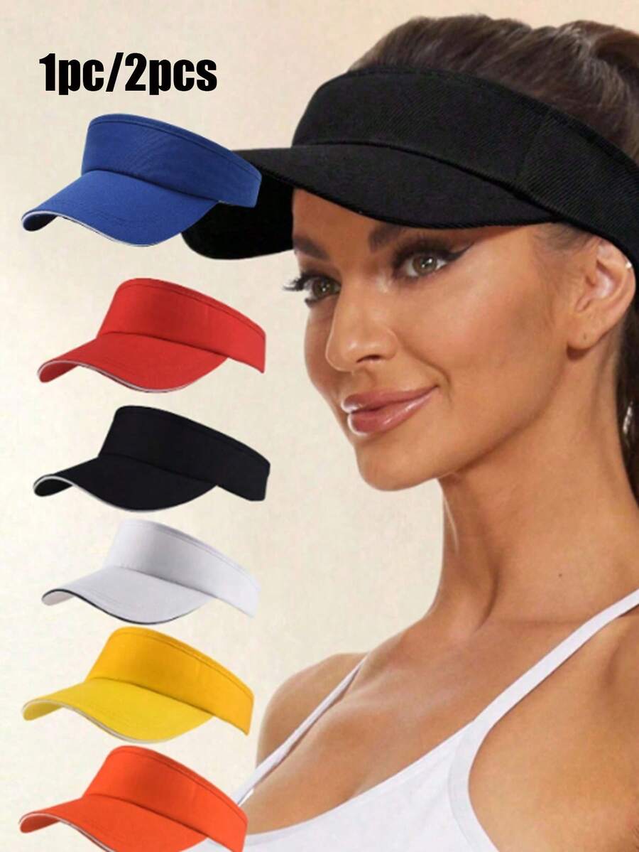 1pc/2pcs Unisex Summer Fashion UV Protection Sun Hat, Quick-Dry Breathable Mesh Baseball Cap, Suitable For Summer Sports - Multicolor - View 1