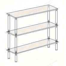 Estante de almacenamiento de acrílico para decoración de acuario – Estante transparente de varios niveles especial para refugio de peces pequeños - B - Ver 5