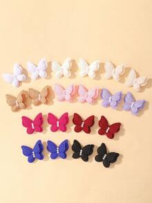 bilicaca 10/20 piezas Pinzas de pelo con lazo de perla de unicolor, simples lazos para coleta de niñas en vacaciones, accesorios para el cabello de bebé - Multicolor - Ver 5