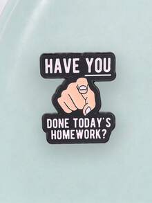 Funny Student Enamel Pin, 'have You Done Today's Homework?' Design, Perfect Gift For Students, Durable & Stylish Accessory - Multicolor - View 6