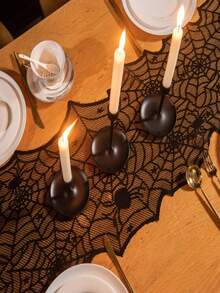 Lace Halloween Table Runner, Spider Web Pattern, Suitable For Fireplace Mantel, Kitchen, Party And Patio - Multiple Styles - View 8