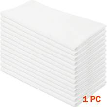 10入白色長方形桌巾套組，適用8英尺長方形桌，含布餐巾，60 x 126英吋，可水洗聚酯纖維桌布，可重複使用且抗皺，適合婚禮、派對、活動與日常使用 - 白色 - 查看 14