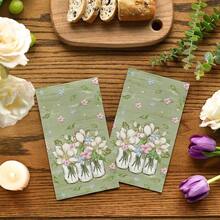 - Servilletas decorativas de papel desechables de primavera y verano, unidades, toalla de mano para, almuerzo, cena, cocina, bao - 100 - Ver 2