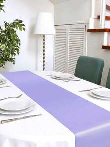 1-12pcs Satin Table Runner, Romantic Tablecloth For A Perfect Celebration. Silk Satin Fabric Chair Sash For Spring Parties, Such As Gatherings, Engagements, Birthdays, Hotels, Homes, Etc. - Multicolor - View 5
