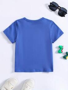 Children's Summer Short-Sleeved T-Shirt With 'SISTERS' Print - Biru - View 2