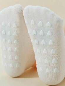 5 Pairs/1 Pair Baby Socks With Anti-Slip Silicone Heart Pattern, Suitable For Daily Wear, 0-5 Years Old - Multicolor - View 4